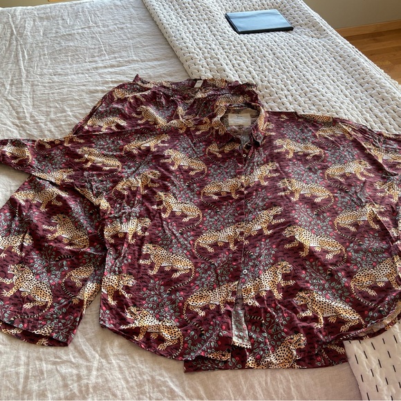 Printfresh Burgundy Leopard Print Pajamas Loungeware - Picture 2 of 4